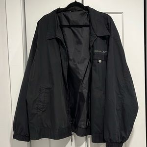 Vintage Reebok Windbreaker Jacket Full Zip Black Men’s Small